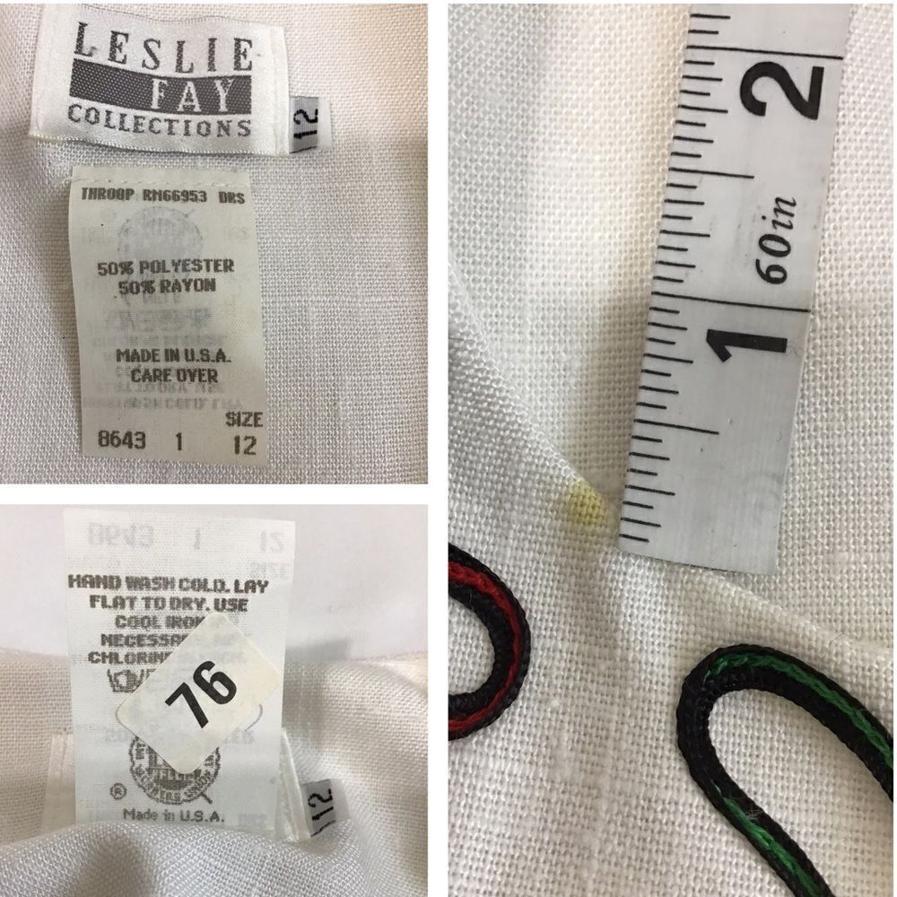 Leslie Fay Collection Yellow Vintage Align Midi Dress Short Sleeve Size 12 - Picture 6 of 16